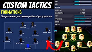 HOW TO CHANGE YOUR INGAME FORMATIONCUSTOM TACTICS FUT 22 [upl. by Sitra667]