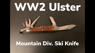 WW2 Ulster Mountain Division Pocket Knife  FSSFs Ski Tool [upl. by Sharlene]