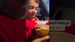 Waah kya baat hi🤣🤣😬😬 4yearold babiescute juice mrcoolchhabra trending subscribe ytshorts [upl. by Aiekan479]