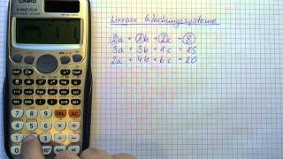 Casio Taschenrechner fx991es  Lineare Gleichungssysteme [upl. by Arjan307]