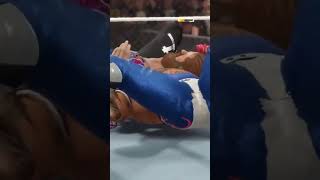 Jump from steel cage shorts ytshorts wwe youtubeshorts reymysterio jump wwe2k23 wwe2k24 [upl. by Polly]