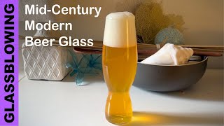 How I Made a Cool Beer Glass  Glassblowing [upl. by Nnylrats]