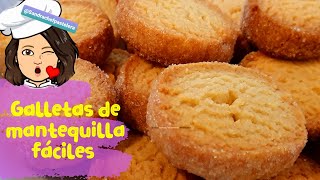 GALLETAS DE MANTEQUILLA FACILES Y RAPIDAS SIN HUEVO [upl. by Naujd]