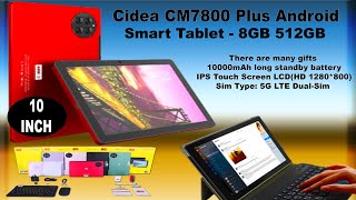 Cidea CM7800 Plus Android Smart Tablet  8GB 512GB [upl. by Corena445]