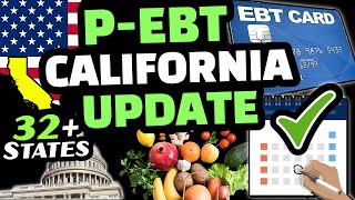 P EBT 2022  CALIFORNIA SNAP BENEFITS FOR DECEMBER amp 32 STATES SNAP EMERGENCY ALLOTMENT 2022 [upl. by Ssew]