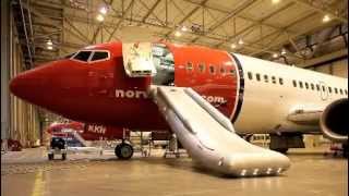 Norwegian Air Shuttle  evacuation slide operation B737800 [upl. by Aihsemak202]