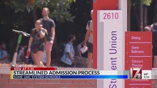 Some UNC system schools streamlining application process [upl. by Villada567]