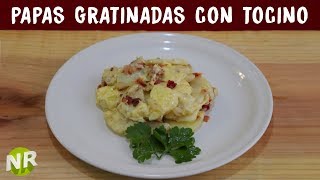 Como Hacer Papas Gratinadas Con Tocino Facil y Rapido Sin Horno Receta Para La Cena De Navidad [upl. by Atiuqahs]