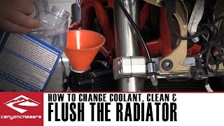 How to Flush the Radiator on your Motorcycle and Change the Coolant [upl. by Ocir]