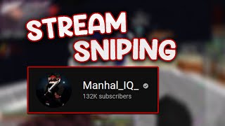 Stream Sniping ManhalIQ 2 bedwars player [upl. by Aerdnas]