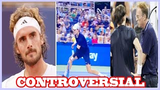 Stefanos Tsitsipas outs Jack Draper with video from Cincinnati Open row vs AugerAliassime [upl. by Elleinad19]