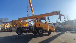 Made in China factory 8ton crane lifting test 8ton truck crane lifting 8ton crane [upl. by Artined20]