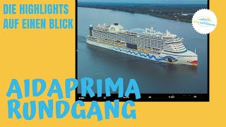 AIDAprima Rundgang mit allen Highlights amp Neuheiten ✅ [upl. by Kenaz]