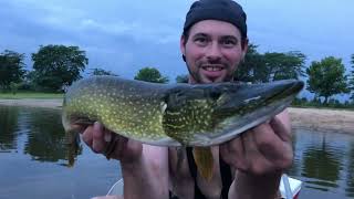 I couldn’t believe I caught this fishing for pike  Vern Wolf Lake Richard Bong State Park Wisconsin [upl. by Jareb904]