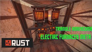 Rust  6x AUTOMATED Electric Furnaces in a Triangle Honeycomb  Tutorial [upl. by Mechling667]