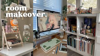 aesthetic amp cozy room makeover 🎀 desk setup kpop shelf unboxing controller  desk accessories 🎮🎧 [upl. by Morry903]