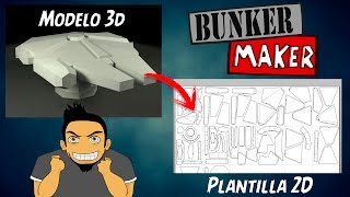 Como Pasar un Modelo 3D de blender a Plantilla 2D con Pepakura ★ Ft BunkerMaker [upl. by Eicyaj260]