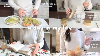 slow living vlog at home 🫧 cooking healthy breakfast and dinner reading relaxing amp calm day 🏡 [upl. by Eidualc941]