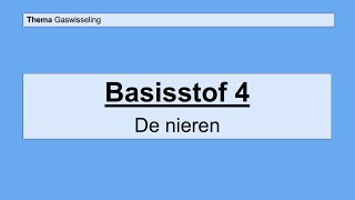 Havo 5  Gaswisseling en uitscheiding  Basisstof 4 De nieren [upl. by Nangem]