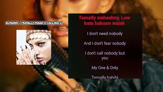 ELYANNA  TAMALLY MAAK X CALLING U AUDIO  ENGLISH amp ARABIC EASY LYRICS [upl. by Bealle]