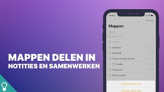 Mini screencast Mappen delen in Notities en samenwerken  iPhone  iPad [upl. by Arimas]