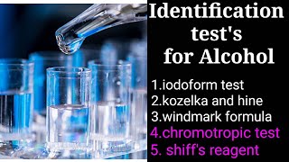 Identification test for Alcohol  ethanol and methanol chemical test  Toxicology  Forensics [upl. by Aekal390]