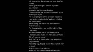 Eminem  Rap God Fast Part Lyrics [upl. by Lemhar521]