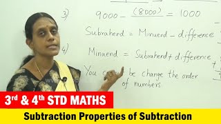 3rd amp 4th STD Maths  Subtraction Properties of Subtraction  CBSE Syllabus Mathematics [upl. by Rengia856]