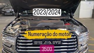 Número do motor e chassi da Ram 3500 20232024 [upl. by Yadahs]