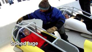 Bobsleigh  Piste olympique  la Plagne France [upl. by Yssej]