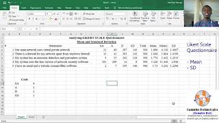 Likert Scale Analysis  Mean and Standard Deviation [upl. by Weber567]