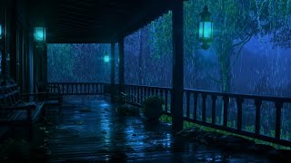 Heavy Rain in the forest and Thunderstorm sounds for Sleep [upl. by Alodi234]