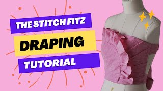 The Eve top easy sewing pattern pleated ruffle top draping tutorial [upl. by Pedersen]