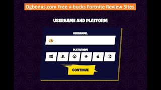 Ogbonus com Free v bucks Fortnite Review Sites [upl. by Demmer14]