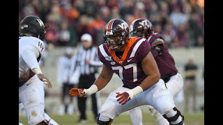 Christian Darrisaw OL Virginia Tech  2021 NFL Highlights and Pro Day [upl. by Annairba]