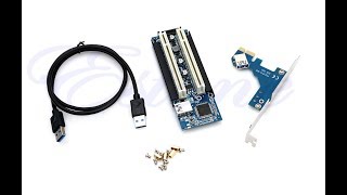 My PCIE Express X1 To Dual PCI Riser Adapter Card Extend With USB 3 Review [upl. by Rois]