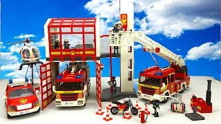 Massive Collection Playmobil Fire Rescue Toys  Fire Engines Fire Trucks Fire Station [upl. by Clarisse]