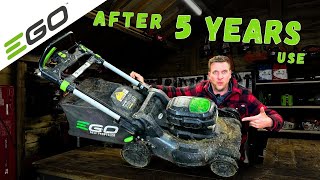 I Review a 5 year old EGO Lawn Mower  Has it Stood the TEST of TIME [upl. by Naujaj]