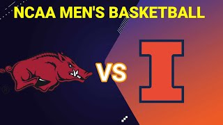 Arkansas Razorbacks vs Illinois Fighting Illini  20242025 NCAA MENS BASKETBALL LIVE SCORE [upl. by Odnesor462]