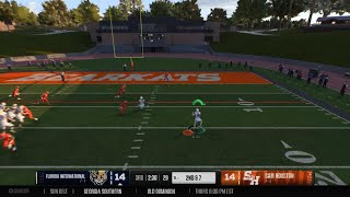 Jenkins uses the unusual run formation to march upfield for a quick TD drive  Sam Houston [upl. by Asiela238]