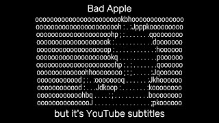 Bad apple but its only subtitles [upl. by Anelrad589]