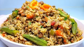 Guyanese Vegetable vegan cookup rice  recipe [upl. by Adey]