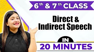 Direct and Indirect Speech  Cheat Sheet Series For Class 6th amp 7th [upl. by Eltsyek916]