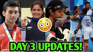 India Olympics DAY 3 BIG UPDATES 😳 Paris Olympics 2024  Shooting Archery Hockey Badminton News [upl. by Lynch588]