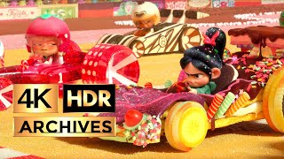 Ralph Breaks The Internet 2018  Sugar Rush Race  HDR  4K  51 [upl. by Kamillah]