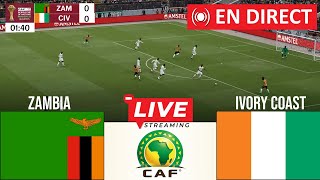 🔴 EN DIRECT  Zambie vs Côte dIvoire  Éliminatoires de la Coupe dAfrique des Nations [upl. by Otrevlig]