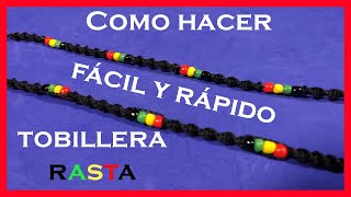 Como hacer tobilleras con hilo encerado fácil y rápido NUDO ESPIRAL [upl. by Odrude974]