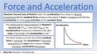 GCSE Physics All Exam Boards Motion Force Acceleration and Newtons Laws [upl. by Haleak]