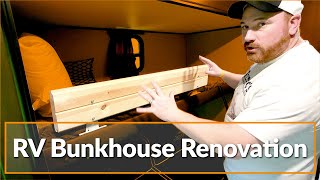 RV Bunkhouse Renovation  Finding the Right Ladder and DIY Bunkbed Rails rv rvlife camper camper [upl. by Nicodemus]