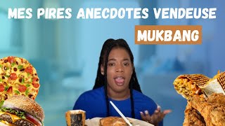 MES PIRES ANECDOTES DE VENDEUSE STORYTIME MUKBANG💀 [upl. by Eenwat]